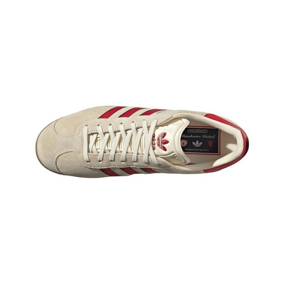 adidas Gazelle Manchester United - Men's (JS3040, Cream/Core Black) Size 11.5